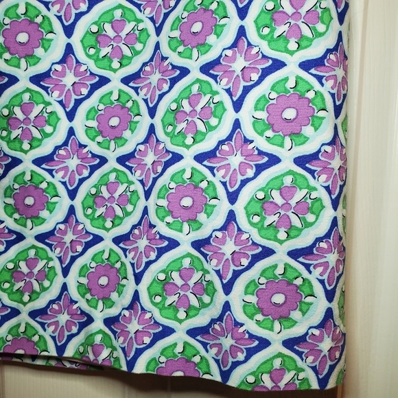 Talbots Straight Mini Skirt 10P Floral Lined Side Zip Tropical - Picture 3 of 8